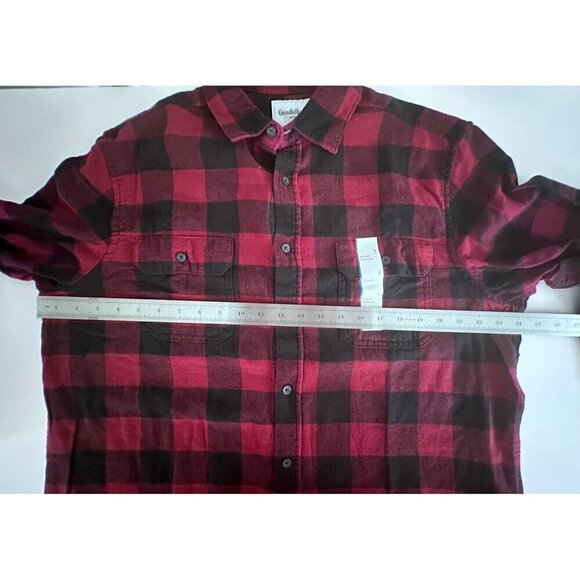 NWT Goodfellow & Co Midweight Standard Fit Button‎ Down Flannel Shirt Size L - Picture 9 of 10